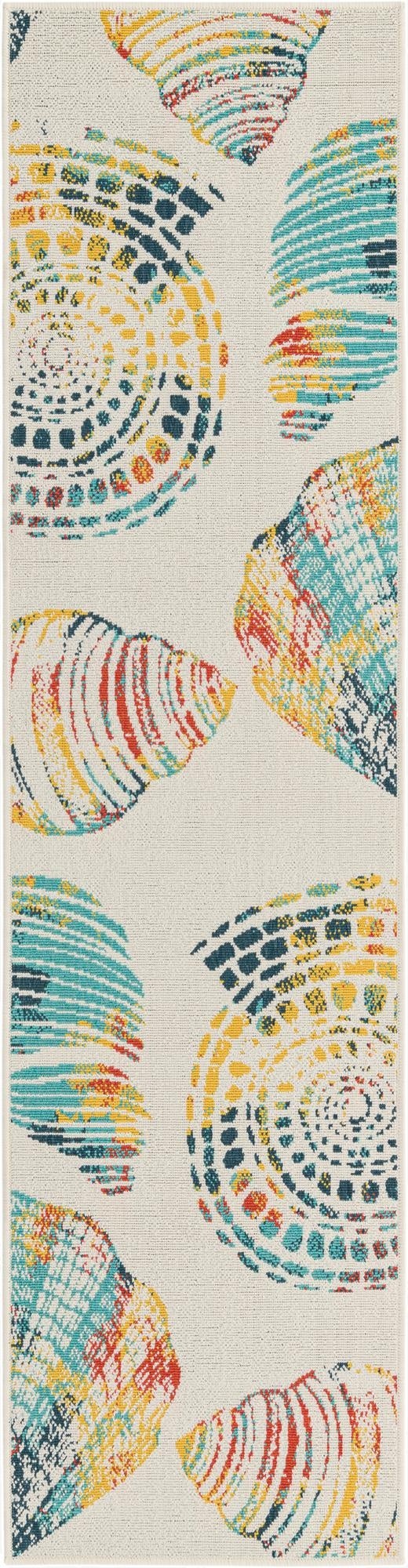  2' x 8'  Washable Coastal Indoor / Outdoor Runner Rug
