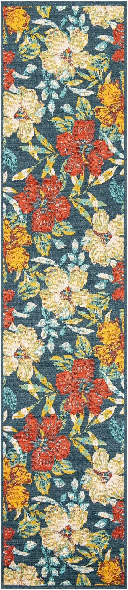  2' 7 x 12'  Washable Coastal Indoor / Outdoor Runner Rug