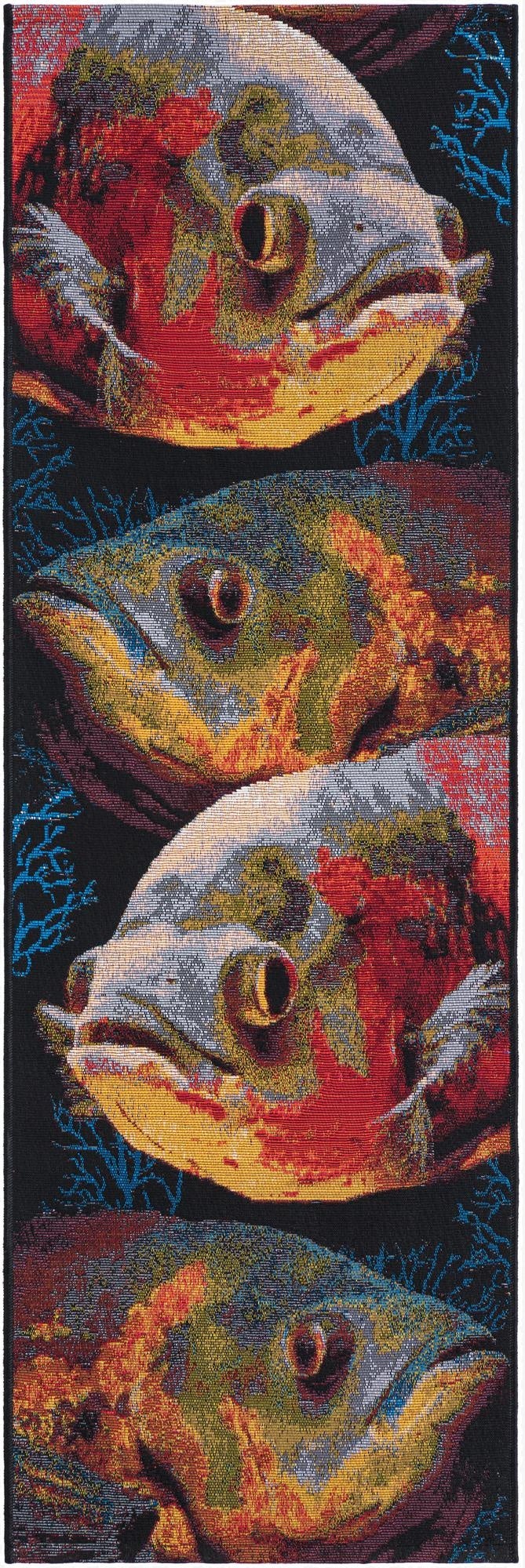  2' x 6'  Washable Coastal Indoor / Outdoor Runner Rug