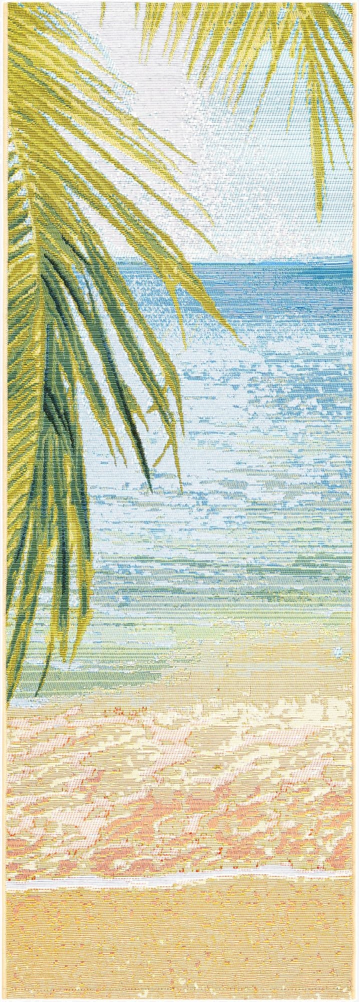  2' x 6'  Washable Coastal Indoor / Outdoor Runner Rug
