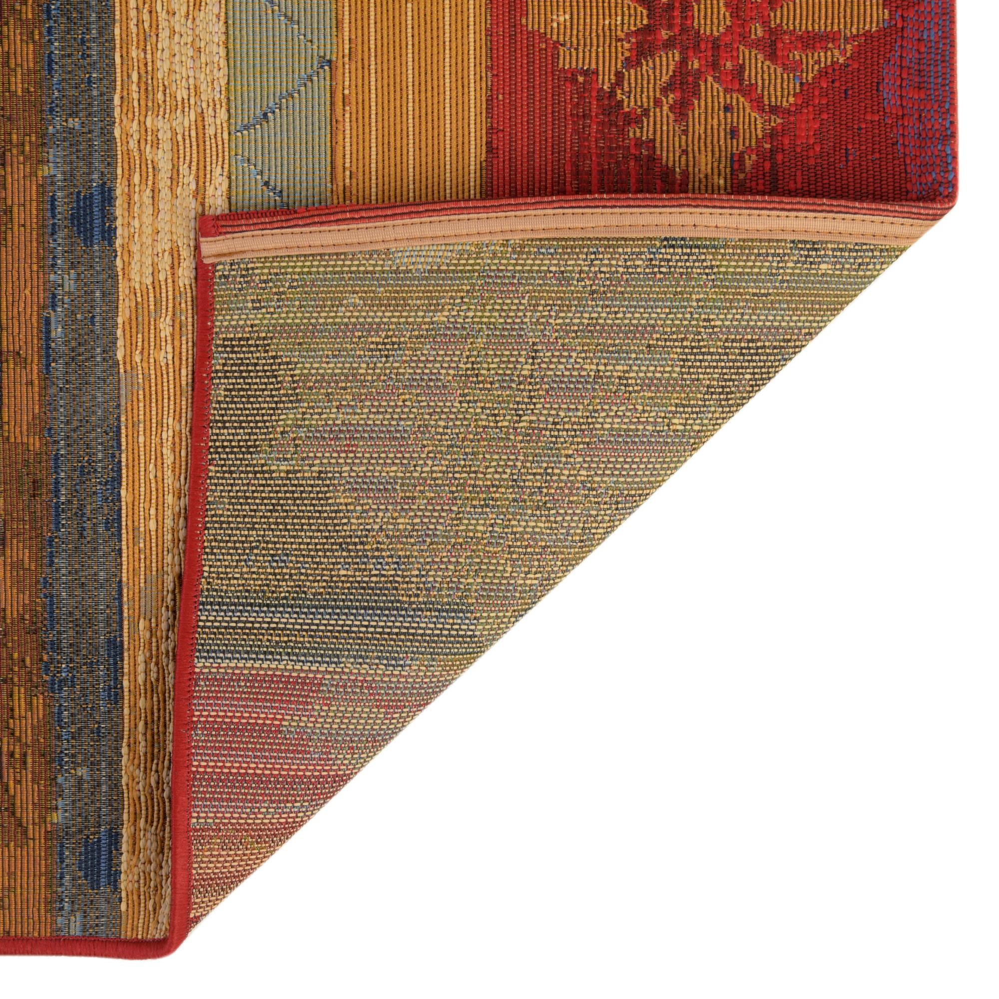 Multicolor 2' x 6' Modern Indoor / Outdoor Runner Rug | Rugs.com