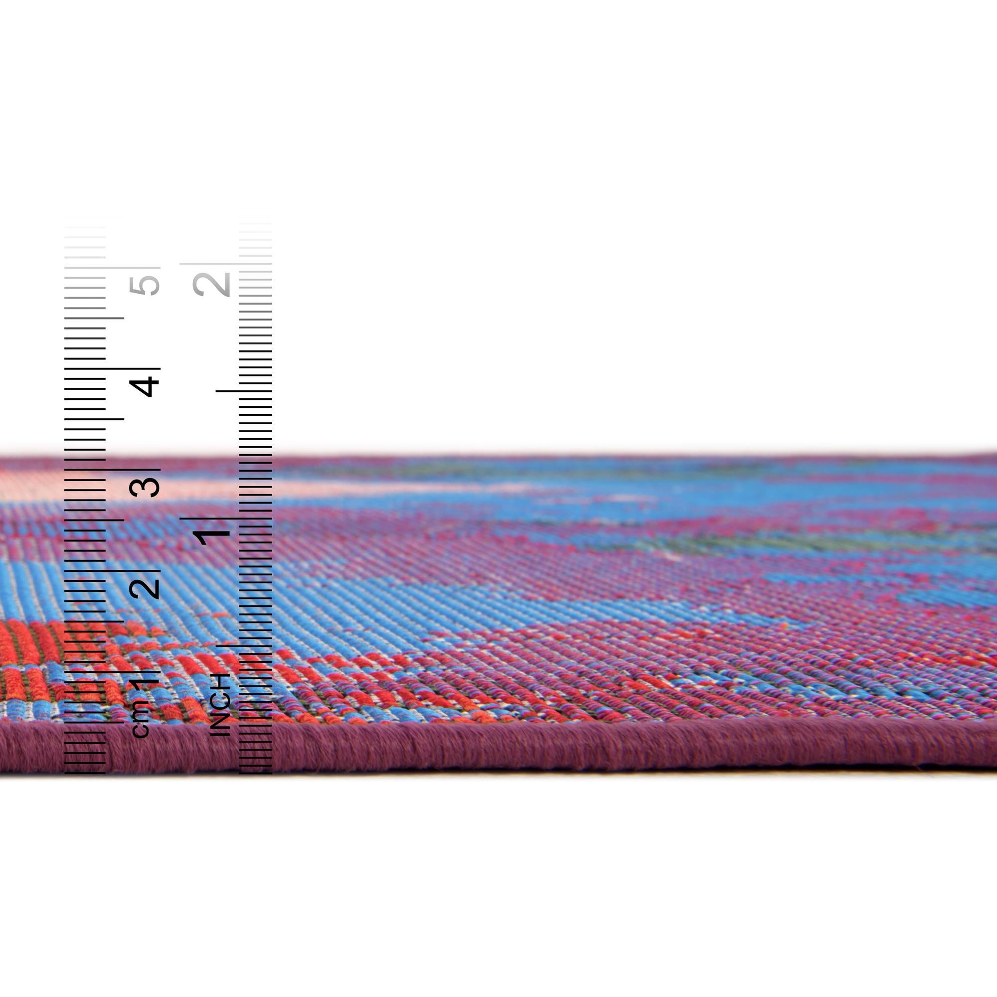 Multicolor 2' 7 x 11' Modern Indoor / Outdoor Runner Rug | Rugs.com