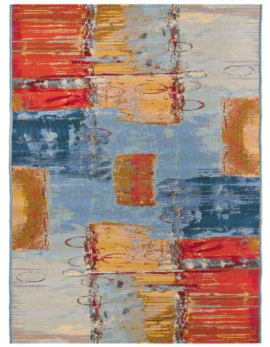 Primary image  2' 7 x 12'  Washable Modern Indoor / Outdoor Runner Rug