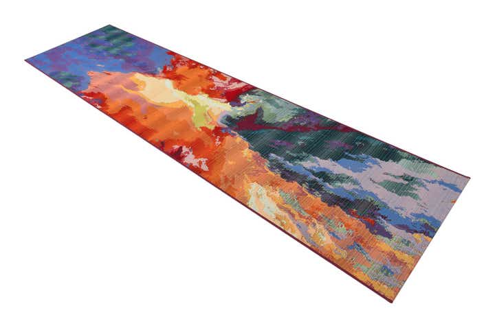 Multicolor 2' 7 x 11' Modern Indoor / Outdoor Runner Rug | Rugs.com