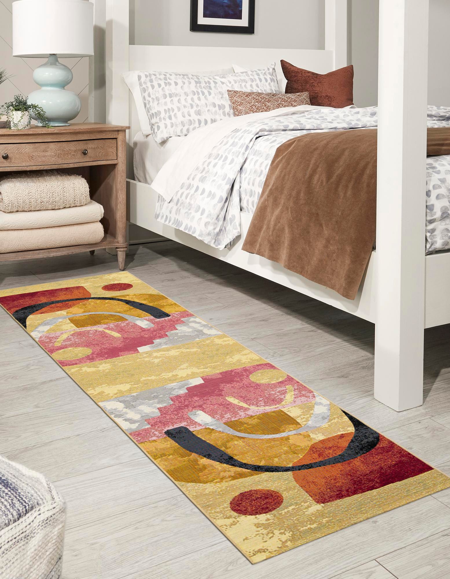 Multicolor 2' x 5' Modern Indoor / Outdoor Runner Rug | Rugs.com