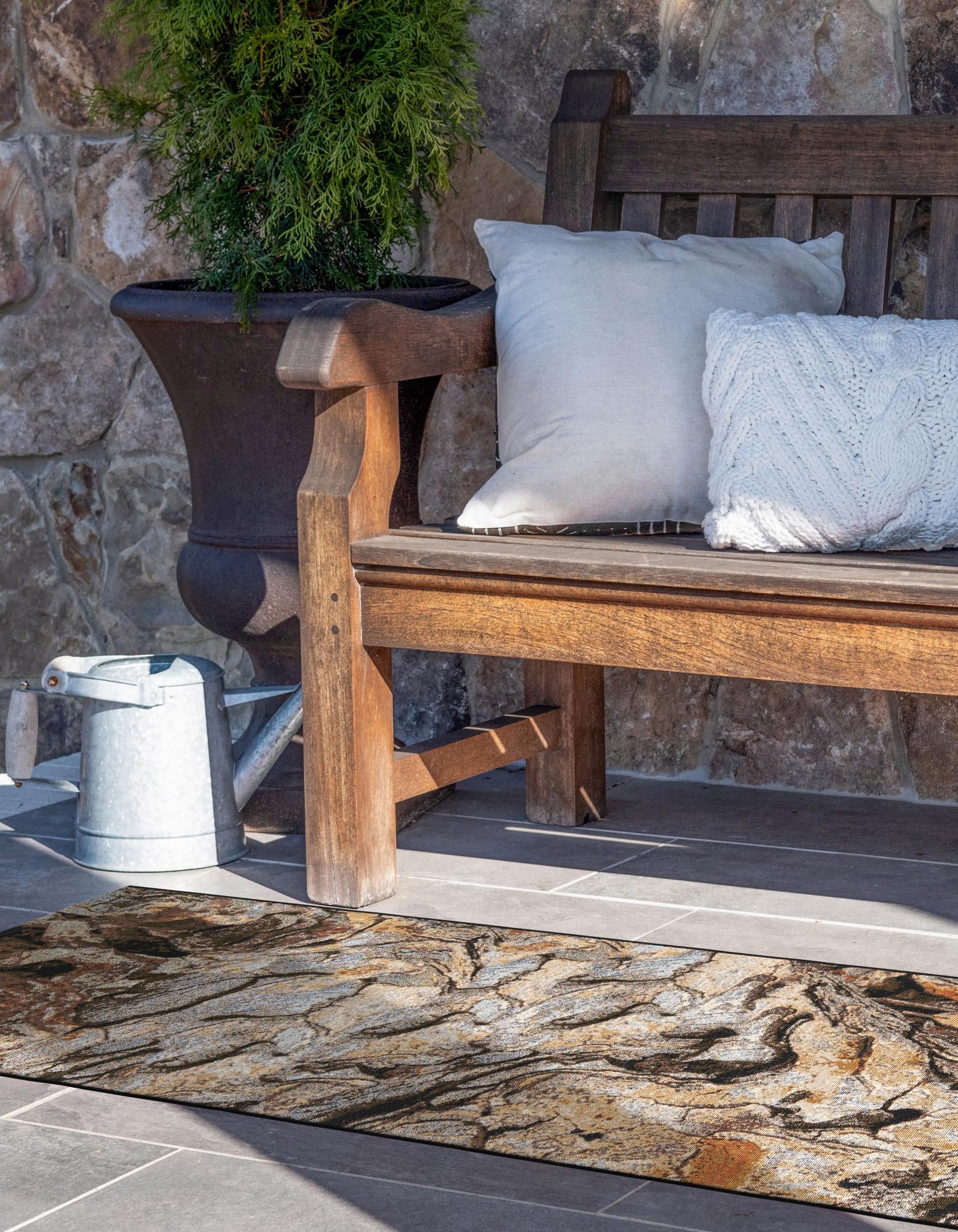 Multicolor 2' 7 x 12' Modern Indoor / Outdoor Runner Rug | Rugs.com