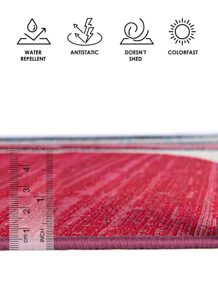 Detail image of  2' x 6'  Washable Modern Indoor / Outdoor Runner Rug