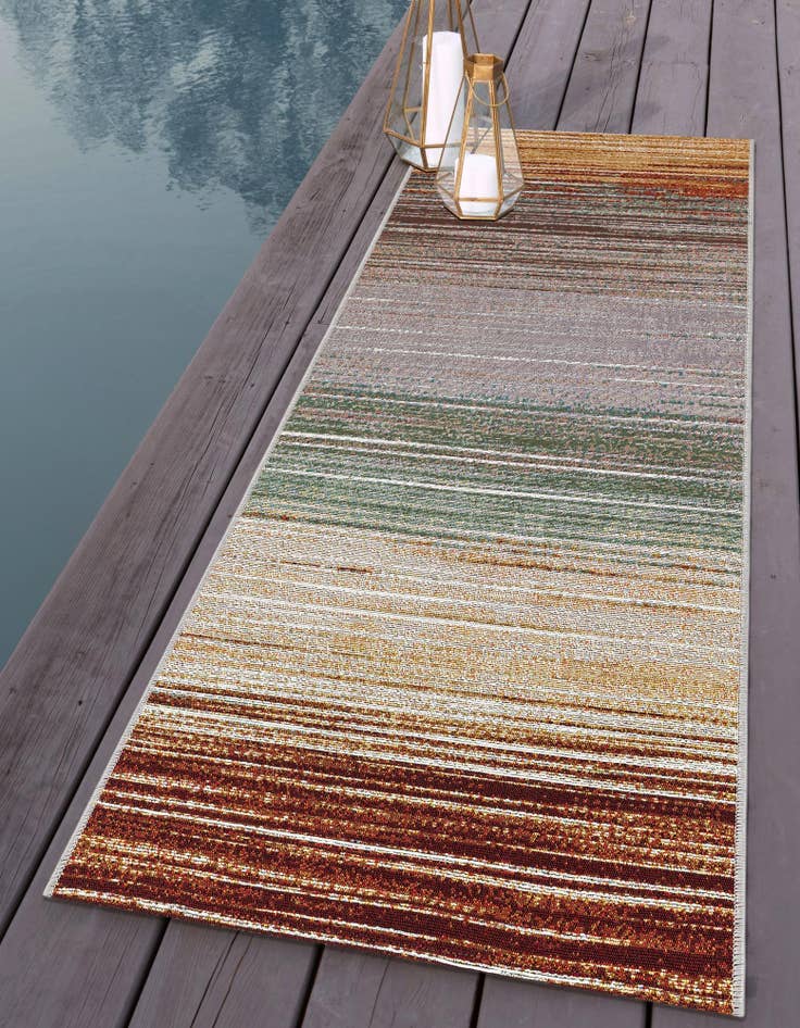 Detail image of  2' 7 x 12'  Washable Modern Indoor / Outdoor Runner Rug