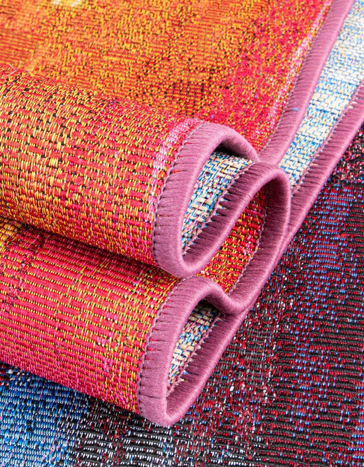 Detail image of  2' 7 x 12'  Washable Modern Indoor / Outdoor Runner Rug