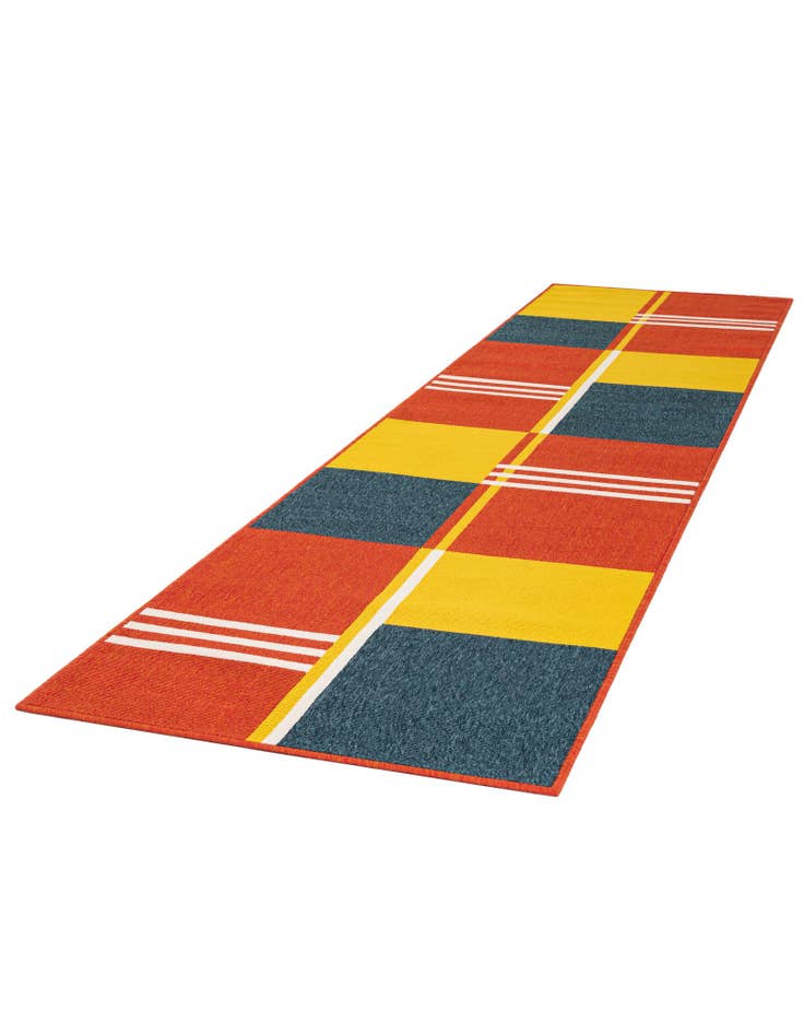 Detail image of  2' 7 x 10'  Washable Modern Indoor / Outdoor Runner Rug