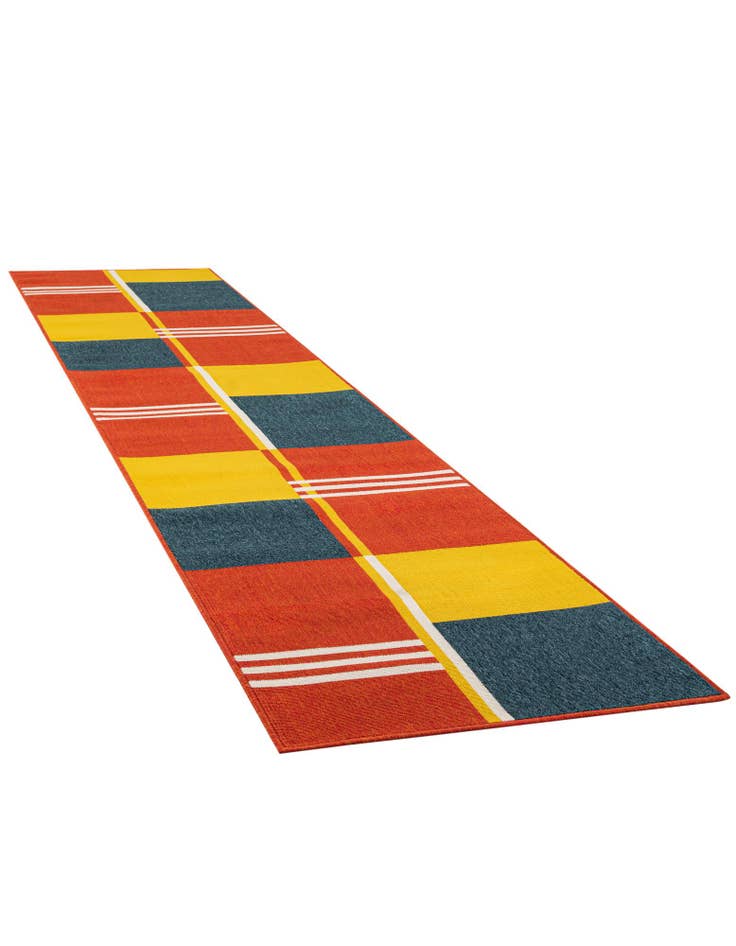 Detail image of  2' 7 x 12'  Washable Modern Indoor / Outdoor Runner Rug