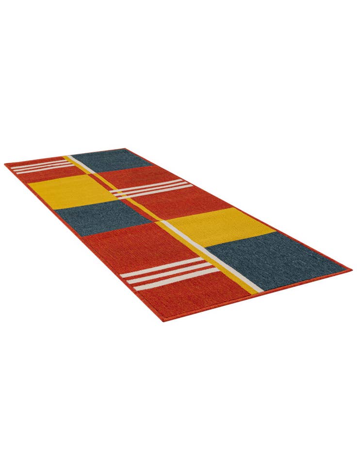 Detail image of  2' x 5'  Washable Modern Indoor / Outdoor Runner Rug