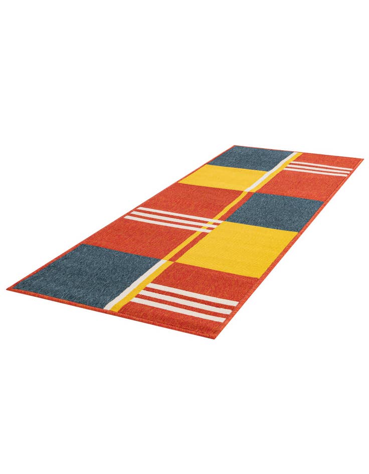 Detail image of  2' x 5'  Washable Modern Indoor / Outdoor Runner Rug