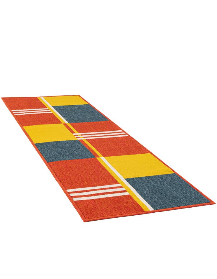 Detail image of  2' x 6'  Washable Modern Indoor / Outdoor Runner Rug