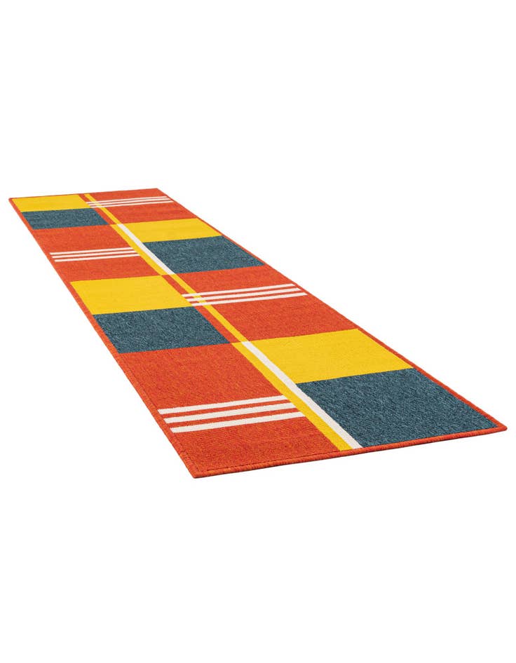 Detail image of  2' x 8'  Washable Modern Indoor / Outdoor Runner Rug