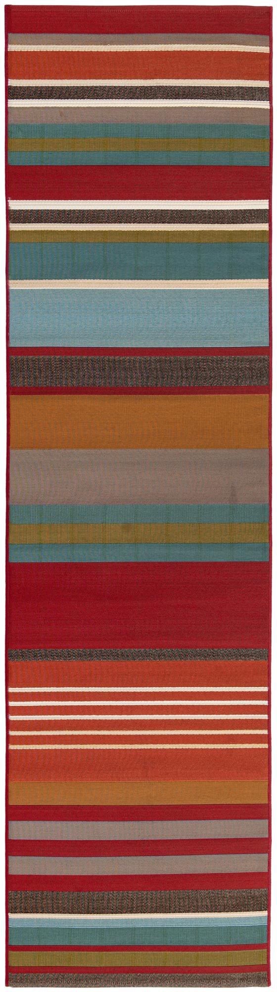  2' 7 x 10'  Washable Modern Indoor / Outdoor Runner Rug