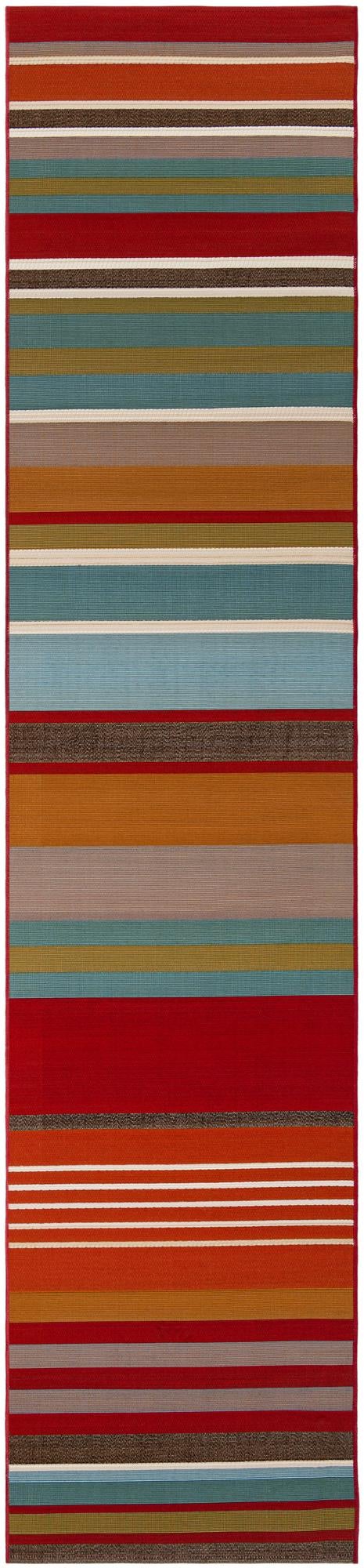  2' 7 x 12'  Washable Modern Indoor / Outdoor Runner Rug