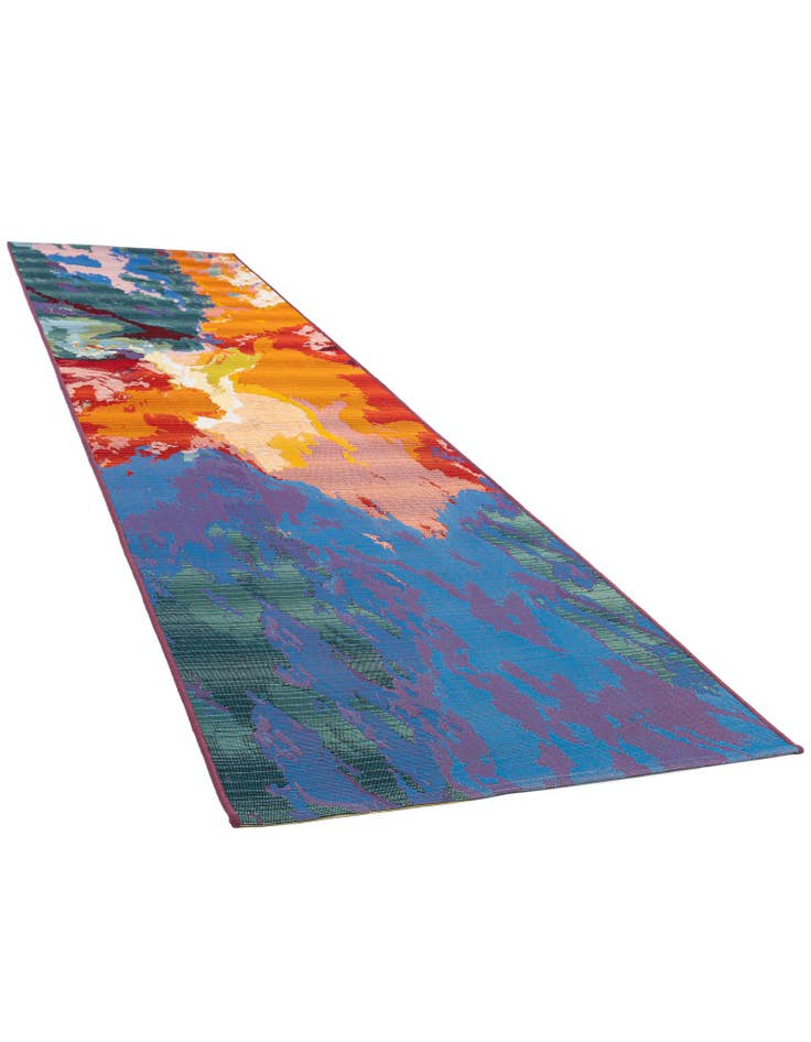 Detail image of  2' 7 x 12'  Washable Modern Indoor / Outdoor Runner Rug