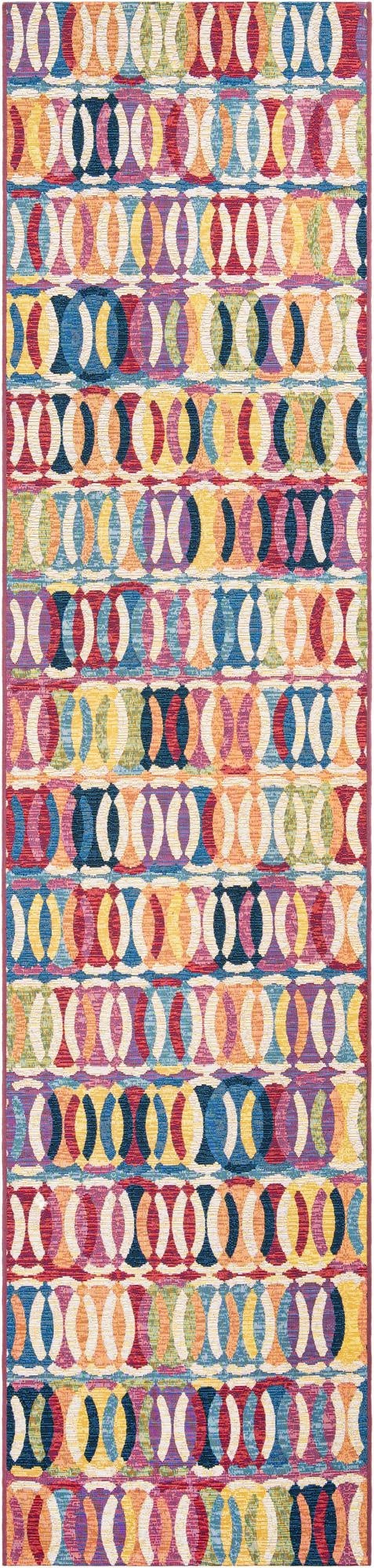  2' 7 x 12'  Washable Modern Indoor / Outdoor Runner Rug