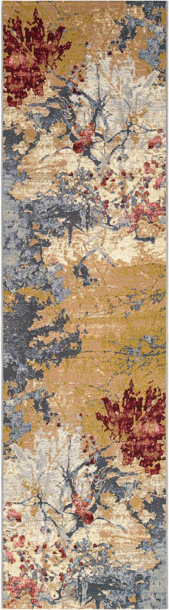 Primary image  2' 7 x 10'  Washable Modern Indoor / Outdoor Runner Rug