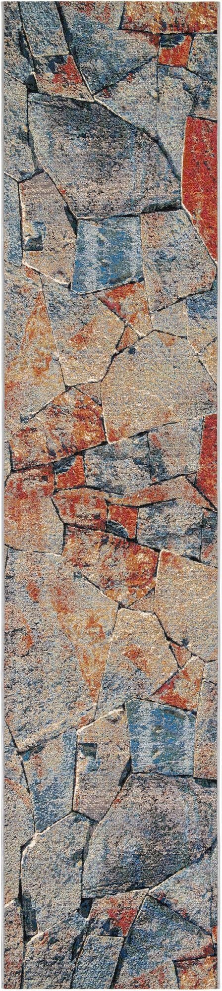  2' 7 x 12'  Washable Modern Indoor / Outdoor Runner Rug