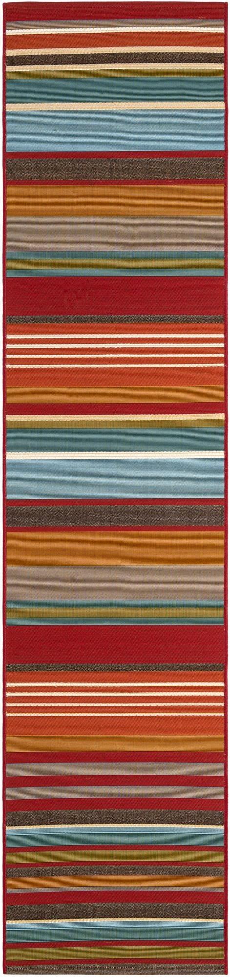  2' x 8'  Washable Modern Indoor / Outdoor Runner Rug