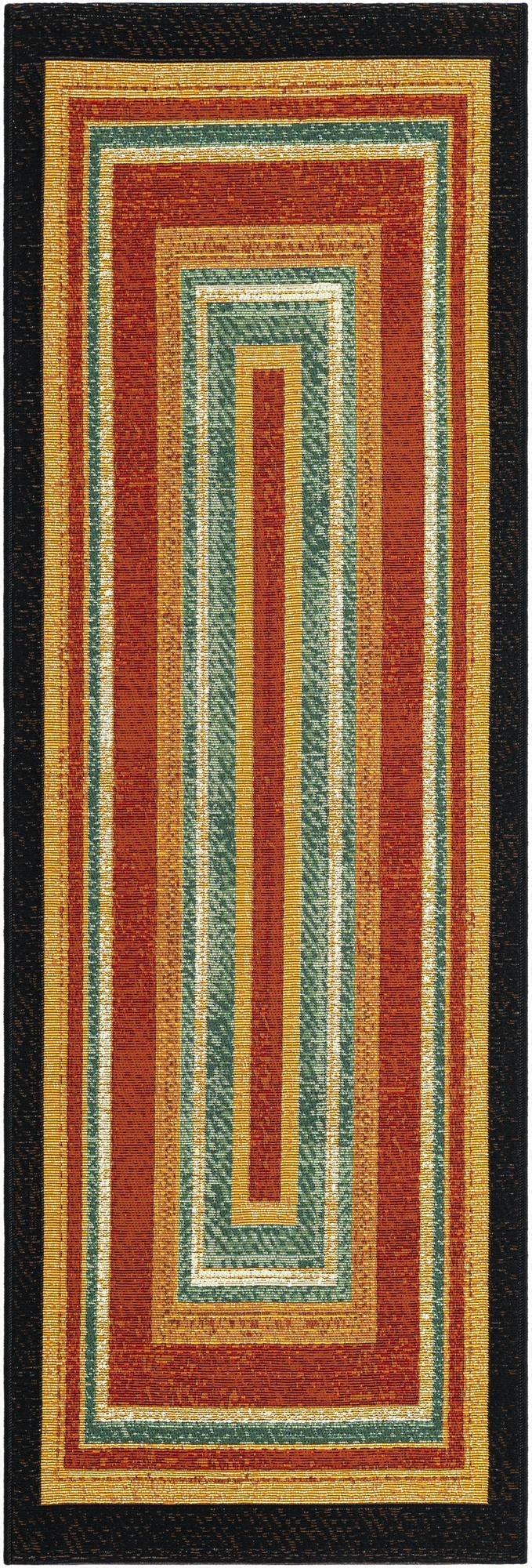  2' x 6'  Washable Modern Indoor / Outdoor Runner Rug