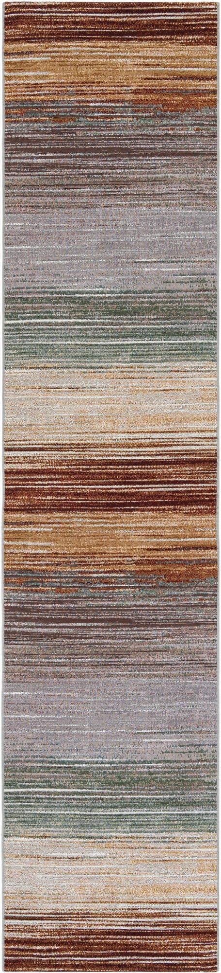  2' 7 x 12'  Washable Modern Indoor / Outdoor Runner Rug