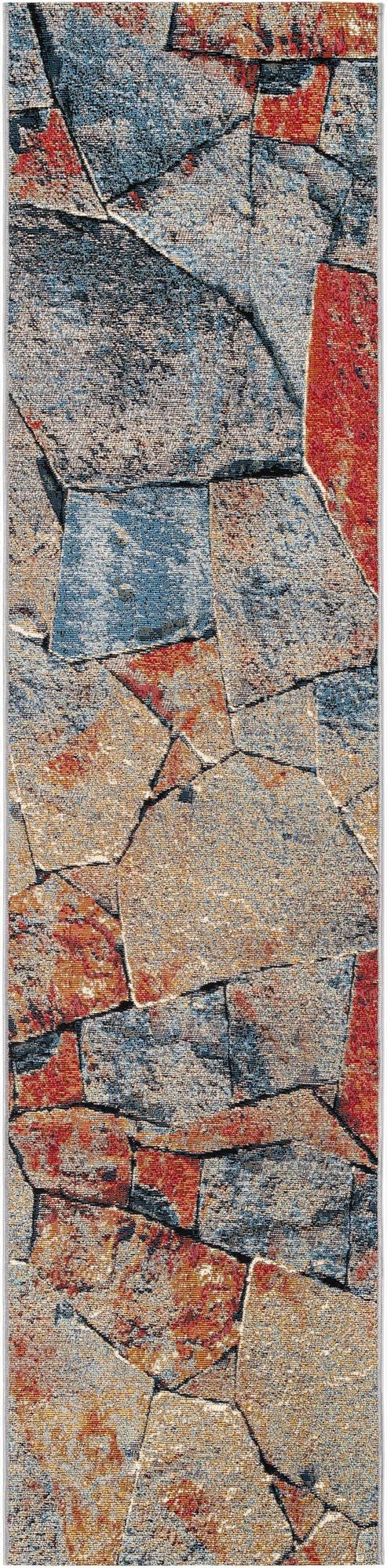  2' x 8'  Washable Modern Indoor / Outdoor Runner Rug