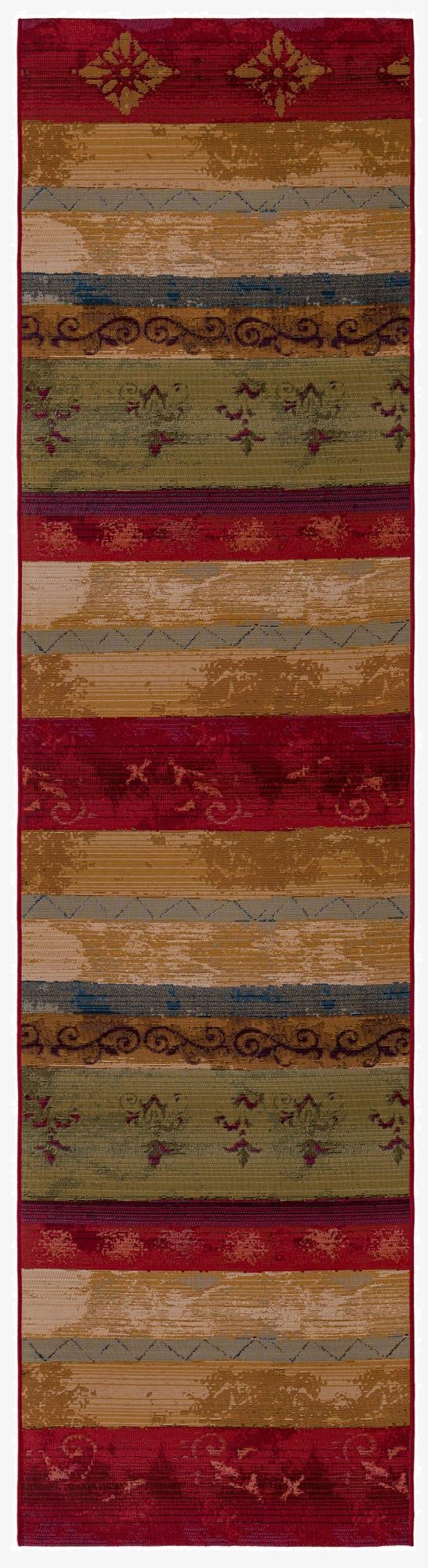  2' 7 x 11'  Washable Modern Indoor / Outdoor Runner Rug