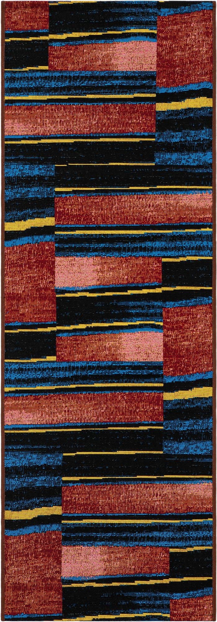  2' x 6'  Washable Modern Indoor / Outdoor Runner Rug