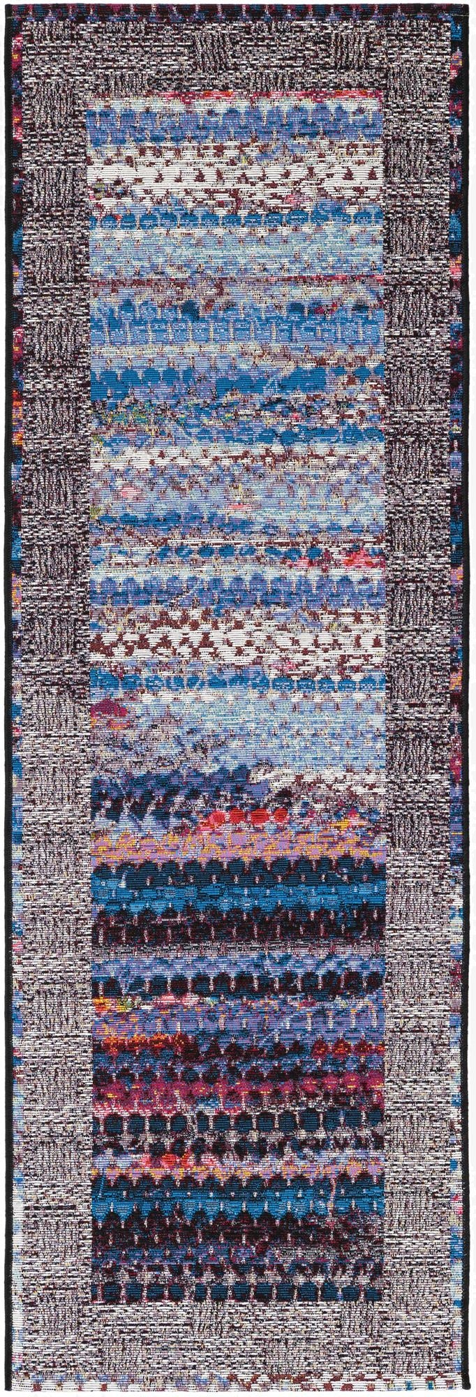  2' x 6'  Washable Modern Indoor / Outdoor Runner Rug