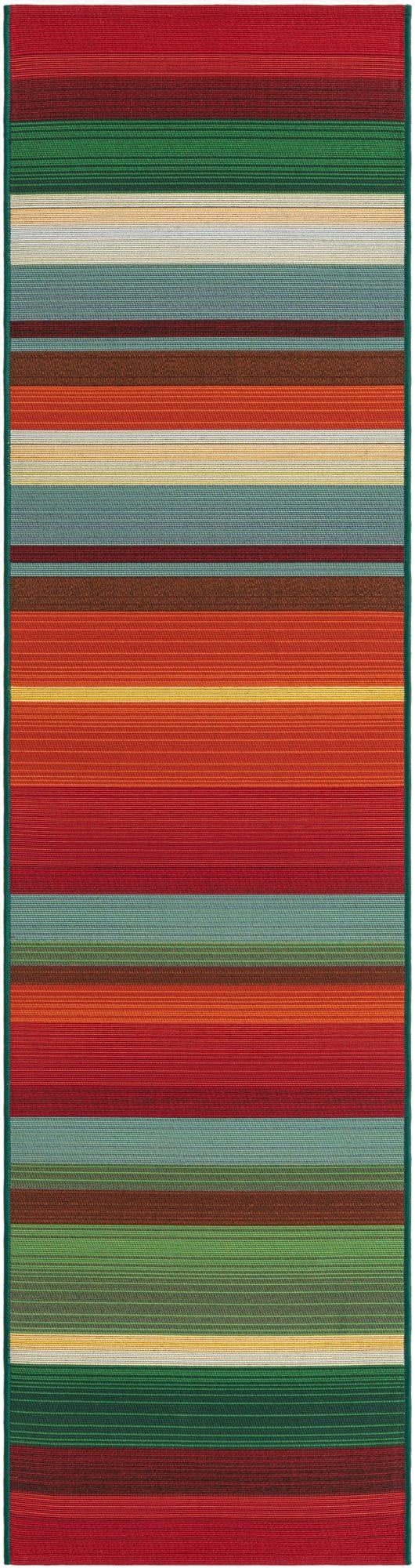  2' x 8'  Washable Modern Indoor / Outdoor Runner Rug