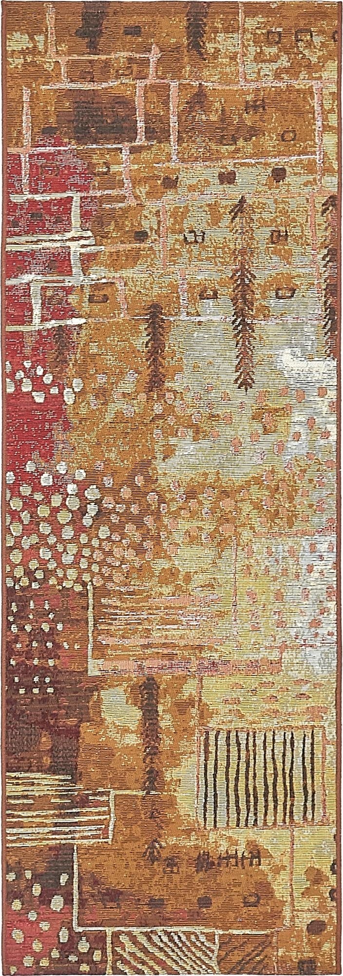  2' x 6'  Washable Modern Indoor / Outdoor Runner Rug