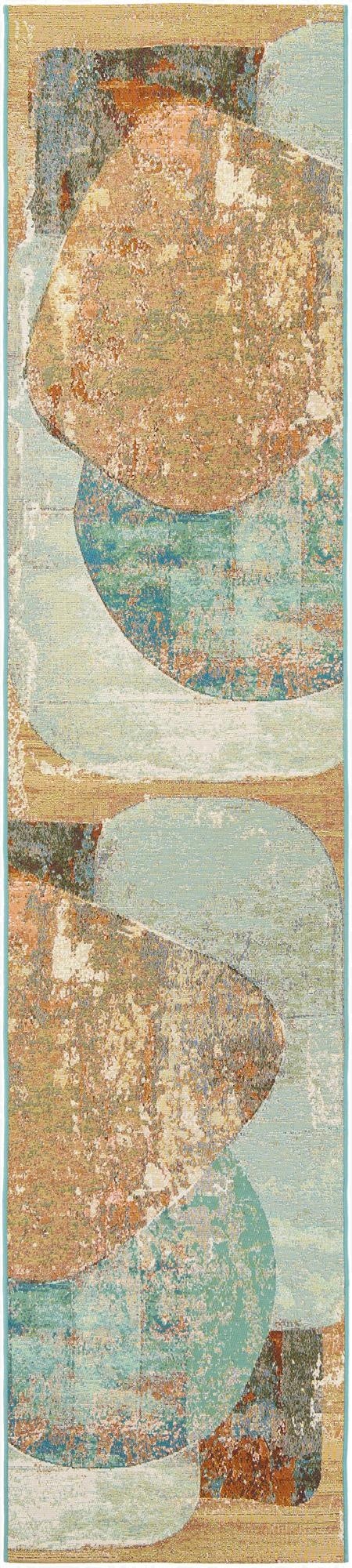  2' 7 x 12'  Washable Modern Indoor / Outdoor Runner Rug