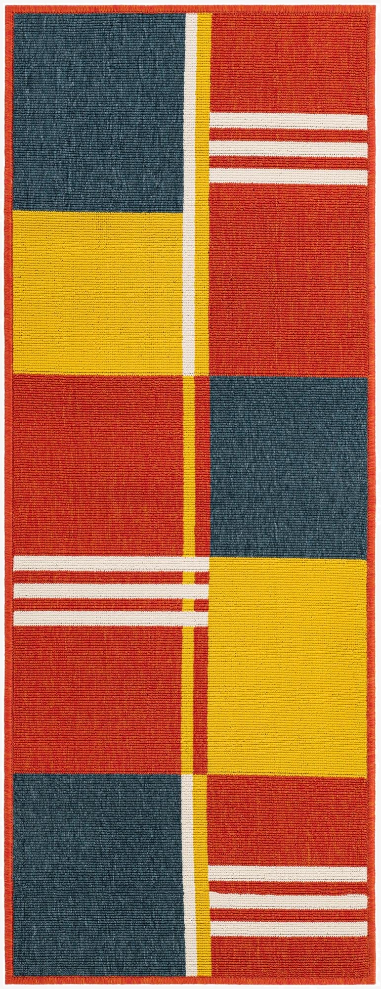  2' x 5'  Washable Modern Indoor / Outdoor Runner Rug