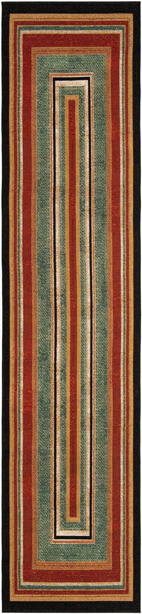  2' 7 x 12'  Washable Modern Indoor / Outdoor Runner Rug