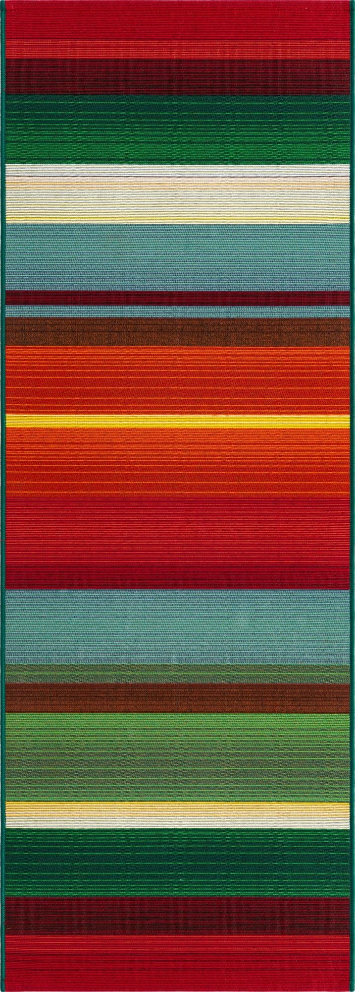  2' x 6'  Washable Modern Indoor / Outdoor Runner Rug