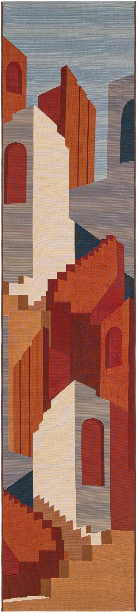  2' 7 x 12'  Washable Modern Indoor / Outdoor Runner Rug