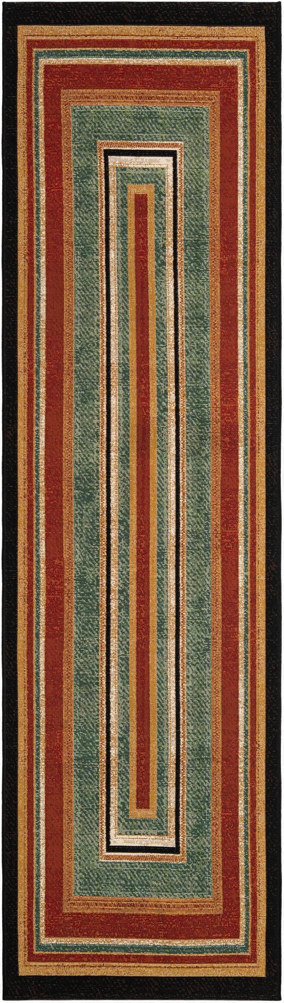 2' 7 x 10'  Washable Modern Indoor / Outdoor Runner Rug