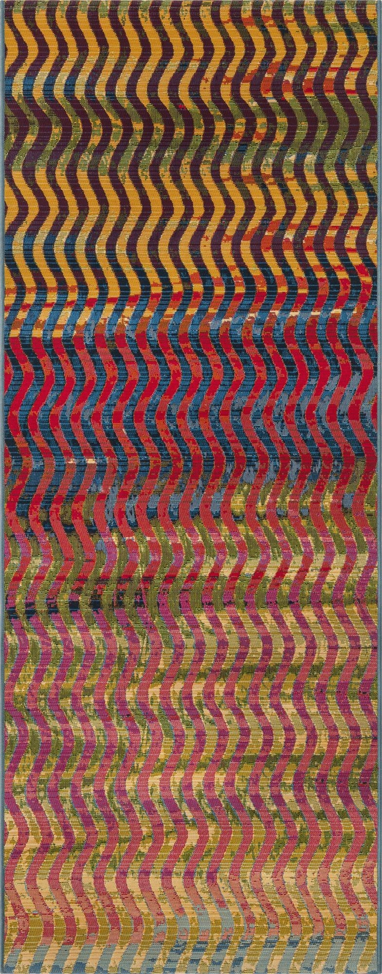  2' 7 x 7'  Washable Modern Indoor / Outdoor Runner Rug