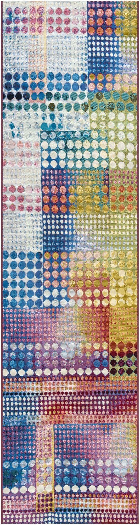  2' 7 x 10'  Washable Modern Indoor / Outdoor Runner Rug