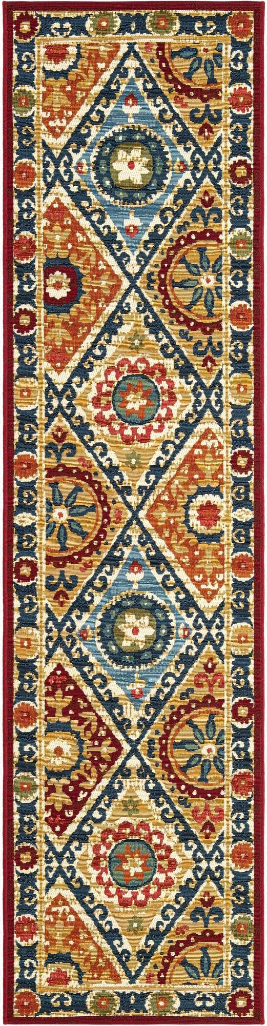  2' x 8'  Washable Modern Indoor / Outdoor Runner Rug