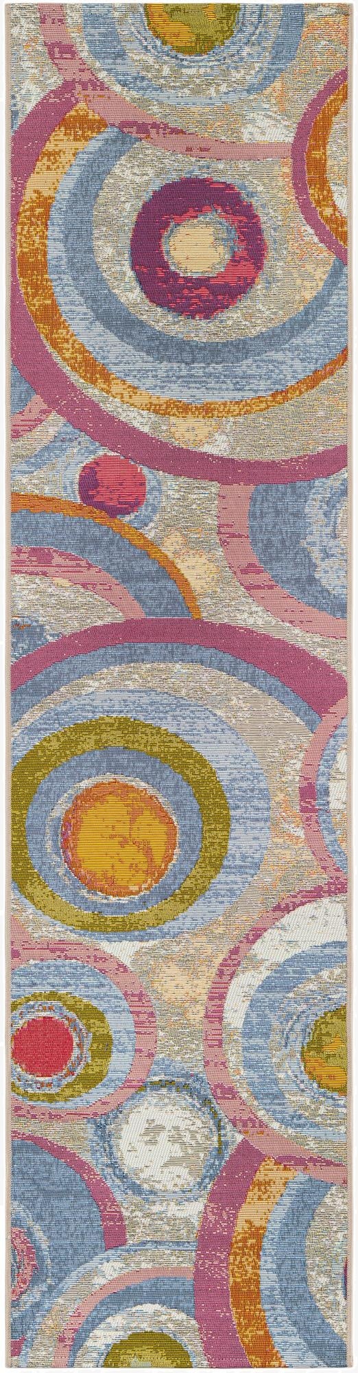  2' x 8'  Washable Modern Indoor / Outdoor Runner Rug