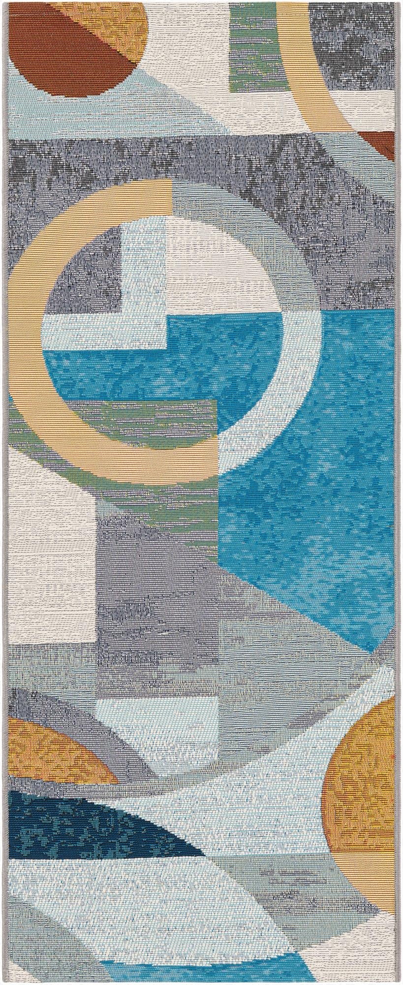  2' x 5' 1  Washable Modern Indoor / Outdoor Runner Rug