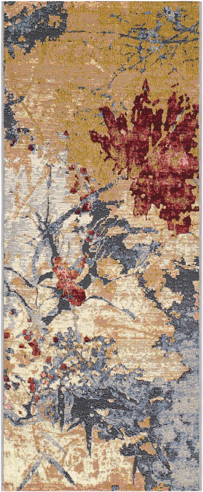 Primary image  2' x 5'  Washable Modern Indoor / Outdoor Runner Rug