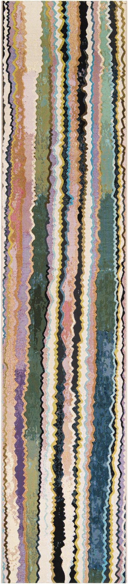  2' 7 x 12'  Washable Modern Indoor / Outdoor Runner Rug