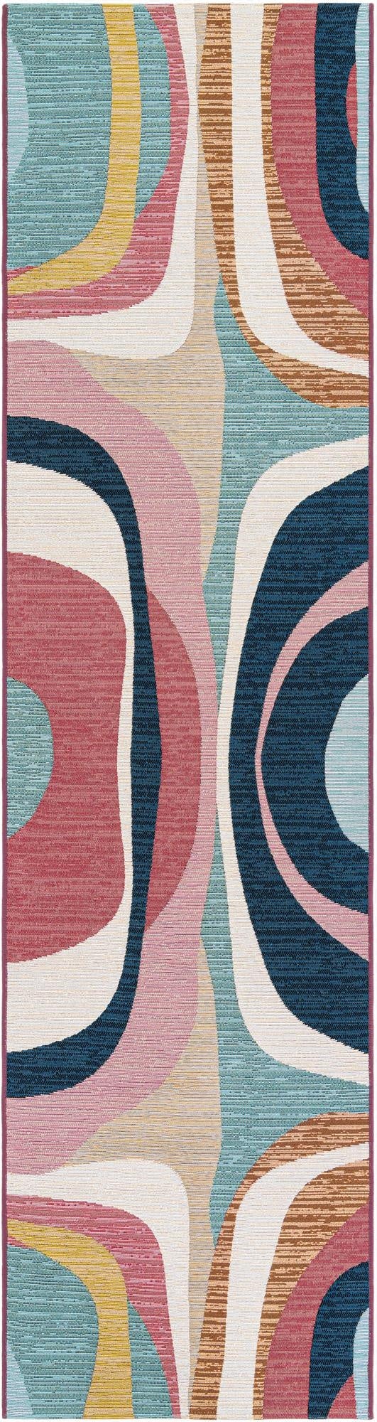  2' 7 x 10'  Washable Modern Indoor / Outdoor Runner Rug