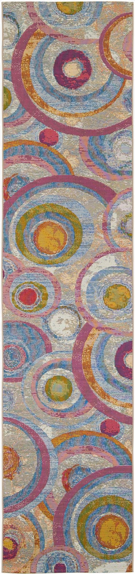  2' 7 x 12'  Washable Modern Indoor / Outdoor Runner Rug