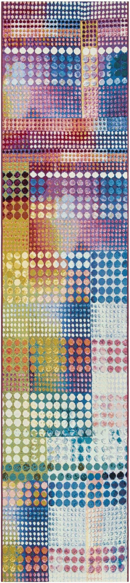  2' 7 x 12'  Washable Modern Indoor / Outdoor Runner Rug